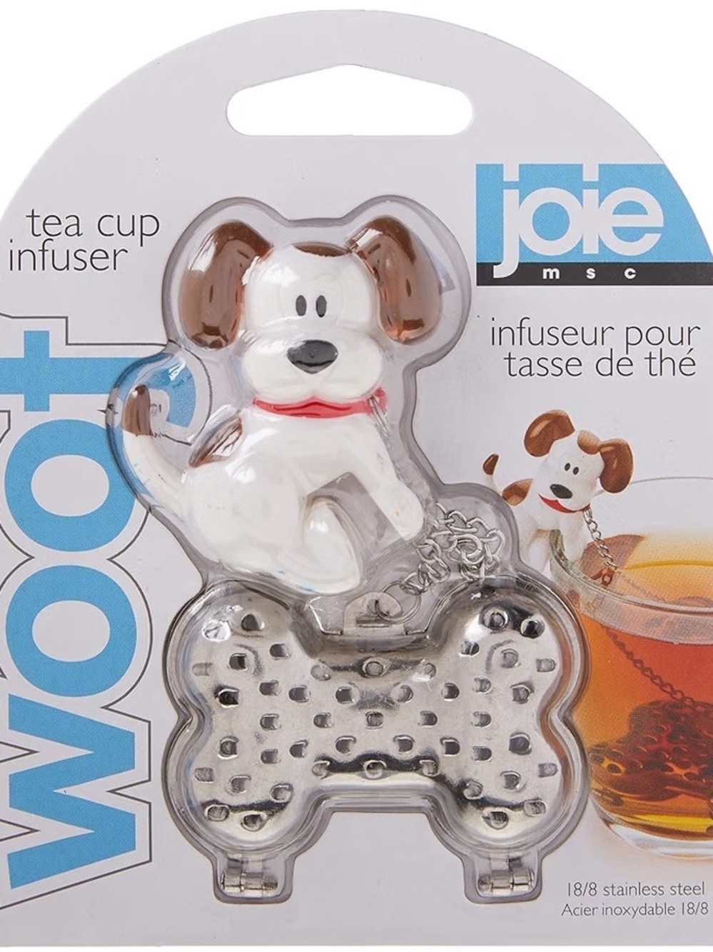 Joie Woot Dog Bone Tea Infuser - White & Brown